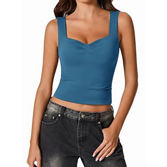 Avidlove Tank Top for Women Going Out Tops Square Neck Double Lined YK Cami Crop Cute Camisole