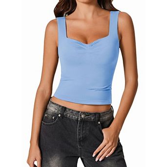Avidlove Tank Top for Women Going Out Tops Square Neck Double Lined YK Cami Crop Cute Camisole