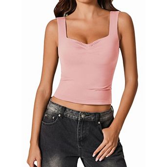 Avidlove Tank Top for Women Going Out Tops Square Neck Double Lined YK Cami Crop Cute Camisole