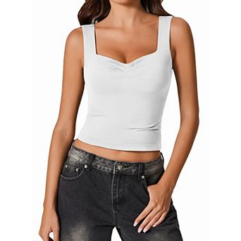 Avidlove Tank Top for Women Going Out Tops Square Neck Double Lined YK Cami Crop Cute Camisole