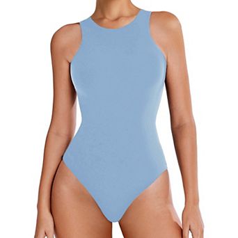 Avidlove Tank Top Body Suits Sleeveless Bodysuit for Women Racer Back Mock Neck Women Bodysuit