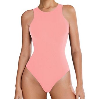 Avidlove Tank Top Body Suits Sleeveless Bodysuit for Women Racer Back Mock Neck Women Bodysuit