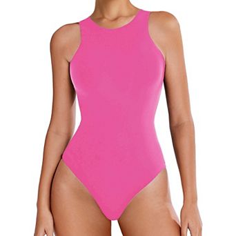 Avidlove Tank Top Body Suits Sleeveless Bodysuit for Women Racer Back Mock Neck Women Bodysuit