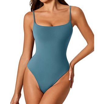 Avidlove Bodysuits for Women Square Neck Bodysuit Sleeveless Body Suit Thong Body Suits Caim