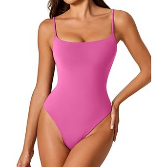 Avidlove Bodysuits for Women Square Neck Bodysuit Sleeveless Body Suit Thong Body Suits Caim