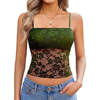 Avidlove Lace Camisole for Women Tank Top Going Out Y2K Fashion Top Lace Crop Tops Summer