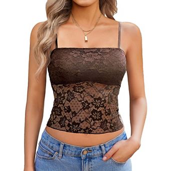 Avidlove Lace Camisole for Women Tank Top Going Out Y2K Fashion Top Lace Crop Tops Summer