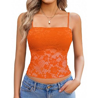 Avidlove Lace Camisole for Women Tank Top Going Out Y2K Fashion Top Lace Crop Tops Summer