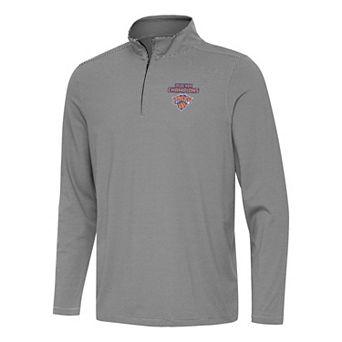 Men's Antigua New York Knicks 2026 NBA Champions Twine Quarter-Zip Pullover