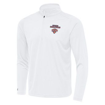 Men's Antigua New York Knicks 2026 NBA Champions Tribute Quarter-Zip Pullover