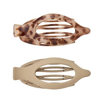 Emberly Oval Flat Claw Clip Set