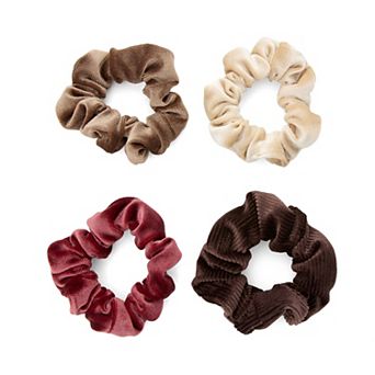 Emberly 4-Pack Velvet Scrunchies