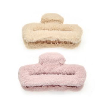 Emberly Fluffy Claw Clip Set