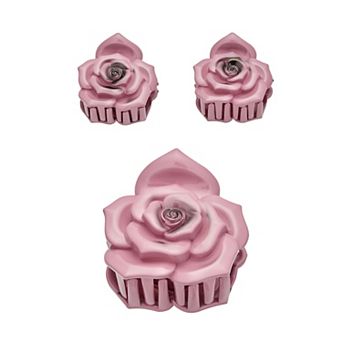Emberly 3-Pack Rosette Claw Clips