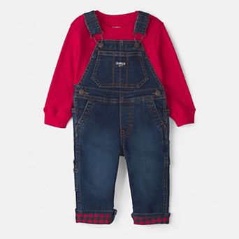 Boys OshKosh B'gosh® 2 pc Thermal Top & Overall Set