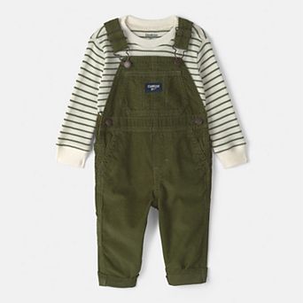 Boys OshKosh B'gosh® 2 pc Striped Thermal Top & Overall Set