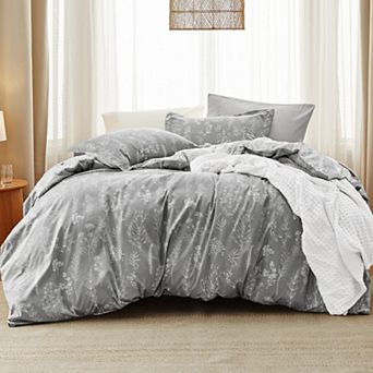 Bedsure Reversible Floral Comforter Set