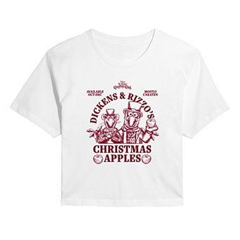Juniors' Disney's The Muppet Christmas Carol Cropped Tee