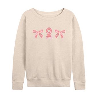 Women's Breast Cancer Awareness French Terry Long Sleeve Tee