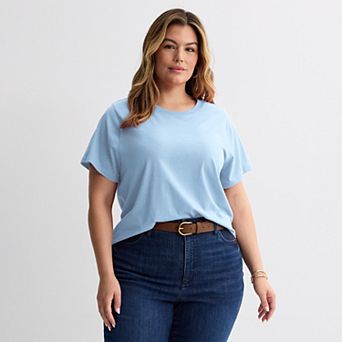 Plus Size Sonoma Goods For Life® Everyday Short Sleeve Crewneck Tee