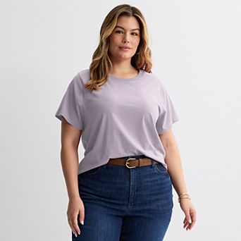 Plus Size Sonoma Goods For Life® Everyday Short Sleeve Crewneck Tee
