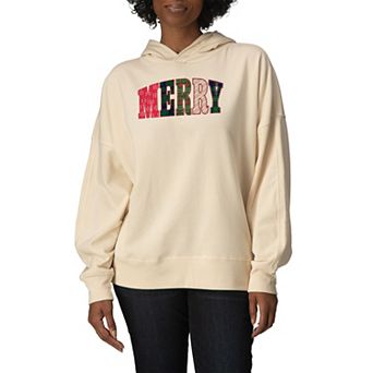Women's Merry Holiday Patterns Oversized Fleece Hoodie Sweatshirt