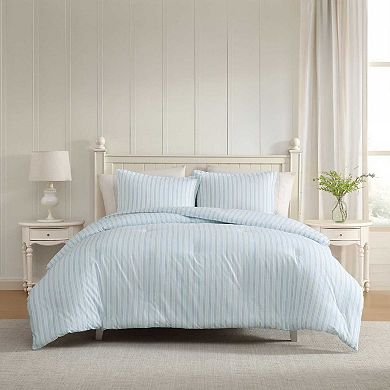 Laura Ashley Dilly Dally Stripe Comforter Set with Shams