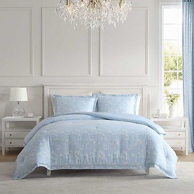 Laura Ashley Magnolia Grove Comforter Set with Shams