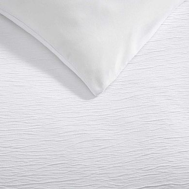 Laura Ashley Crinkle 3-Piece Duvet Cover Set with Shams