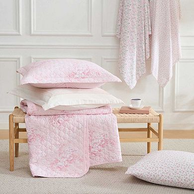 Laura Ashley Crinkle 3-Piece Duvet Cover Set with Shams