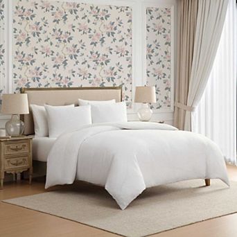Laura Ashley Crinkle 3 pc Duvet Cover Set with Shams