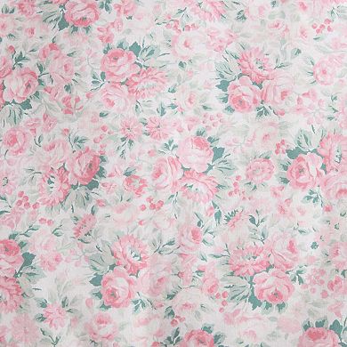 Laura Ashley Pamelas Posies Comforter Set with Coordinating Throw Pillows