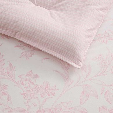Laura Ashley Natalie Comforter Set with Coordinating Throw Pillows