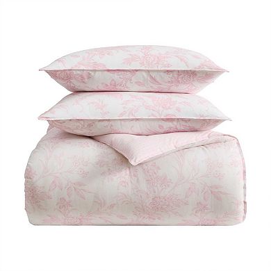 Laura Ashley Natalie Comforter Set with Coordinating Throw Pillows