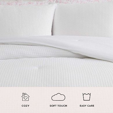 Laura Ashley Waffle Bella Comforter Set with Sheets