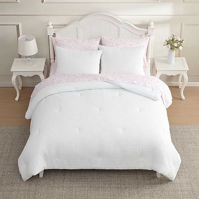 Laura Ashley Waffle Bella Comforter Set with Sheets