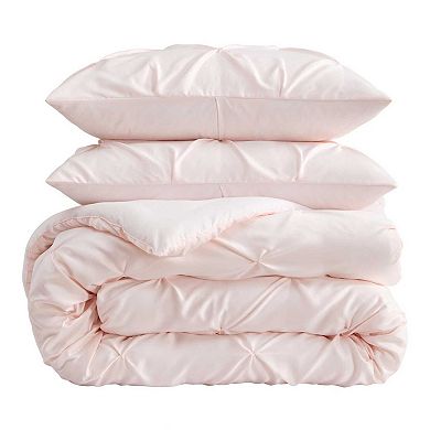 Laura Ashley Satin Pintuck Comforter Set with Shams