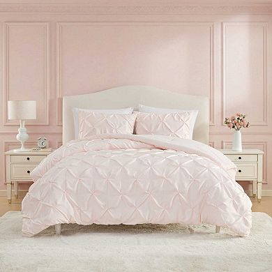 Laura Ashley Satin Pintuck Comforter Set with Shams