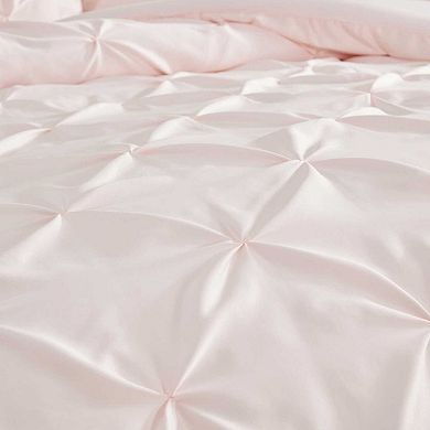 Laura Ashley Satin Pintuck Comforter Set with Shams