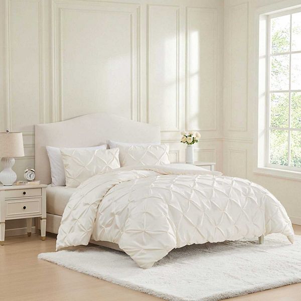 Laura Ashley Satin Pintuck Comforter Set with Shams