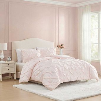 Laura Ashley Satin Pintuck Comforter Set with Shams