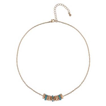 Emberly Polished Enamel Birthstone Necklace