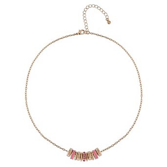 Emberly Polished Enamel Birthstone Necklace