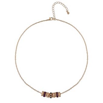 Emberly Polished Enamel Birthstone Necklace
