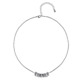 Emberly Polished Enamel Birthstone Necklace