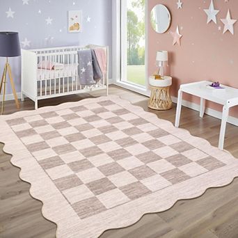 Washable Boho Braided Printed Small Entryway Area Rug Doormat