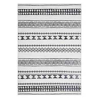 Washable Boho Braided Printed Small Entryway Area Rug Doormat