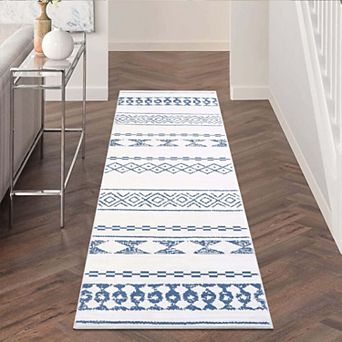 Washable Boho Braided Printed Small Entryway Area Rug Doormat