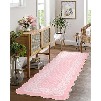 Washable Boho Braided Printed Small Entryway Area Rug Doormat