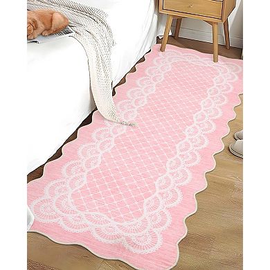 Washable Boho Braided Printed Small Entryway Area Rug Doormat